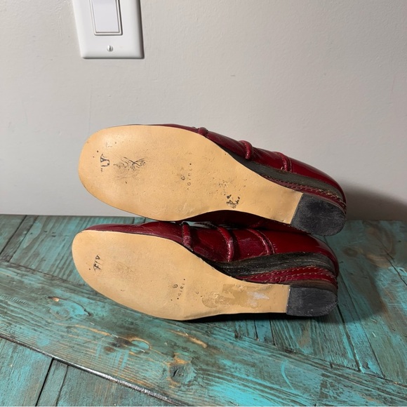 Fly Girl Red Ankle Boots Back Zip Size 41 - Picture 13 of 13